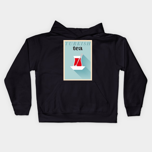 Turkish tea Kids Hoodie by kursatunsal